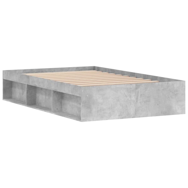 vidaXL Sengeramme betonggrå 120x200 cm