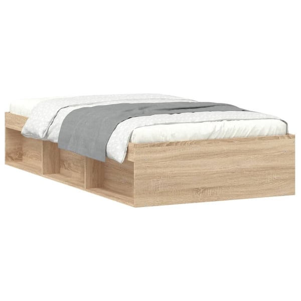 vidaXL Sengeramme sonoma eik 90x200 cm