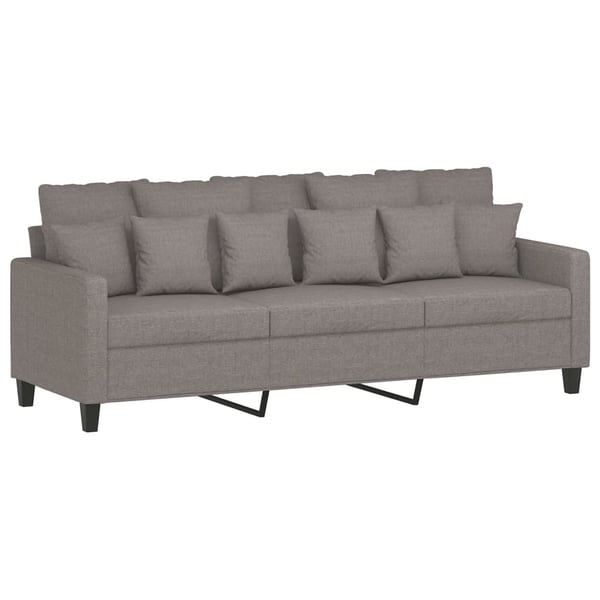 vidaXL sofasæt 2 dele med hynder stof gråbrun