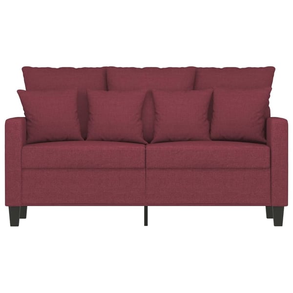 vidaXL 2-personers sofa 120 cm stof vinrød