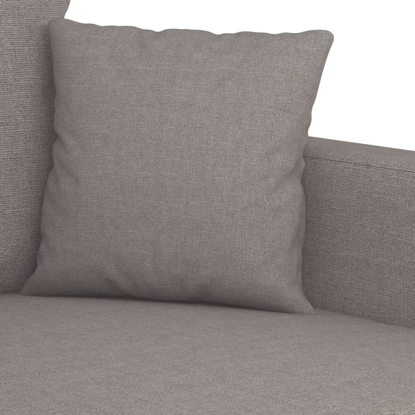 vidaXL sofasæt 3 dele med hynder stof gråbrun