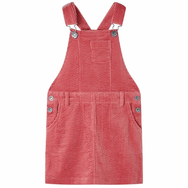 vidaXL Kjole til børn str. 116 jernbanefløjl pink