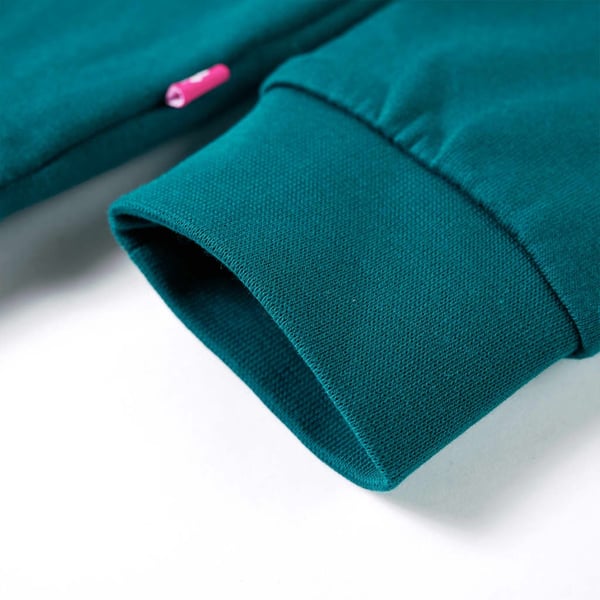 vidaXL Sweatshirt til børn str. 140 mørkegrøn