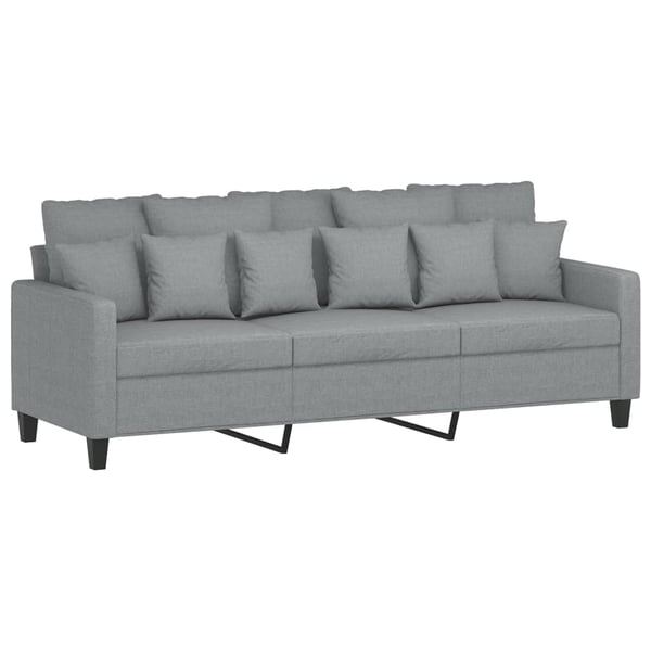vidaXL sofasæt 2 dele med hynder stof lysegrå
