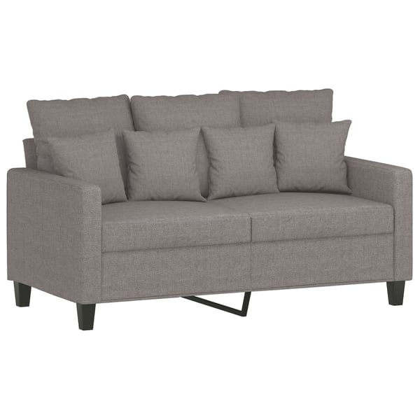 vidaXL sofasæt 3 dele med puder stof gråbrun