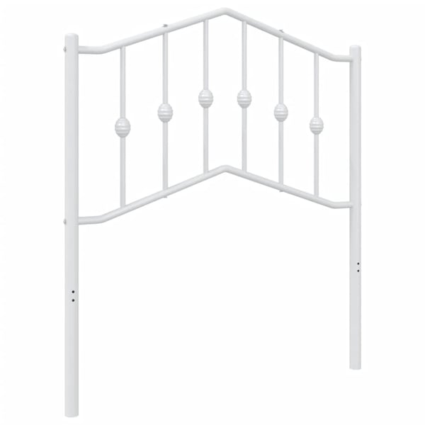 vidaXL Utskiftbar sengegavl i metall hvit 80 cm