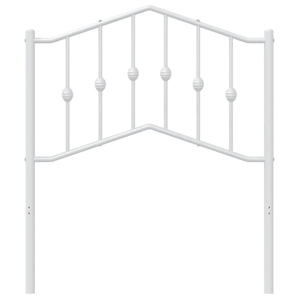 vidaXL Utskiftbar sengegavl i metall hvit 80 cm