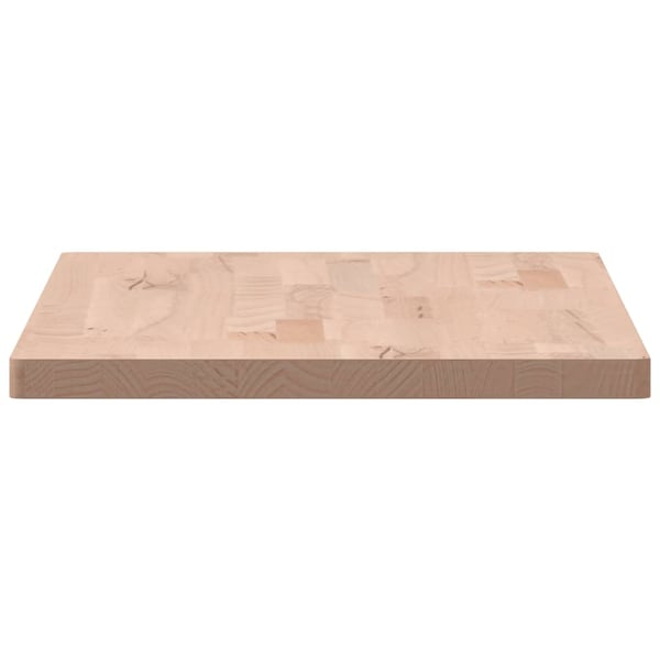 vidaXL Bordplate 80x40x2,5 cm rektangulær heltre bøketre