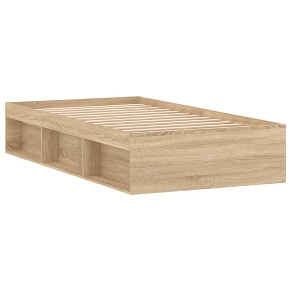 vidaXL Sengeramme sonoma eik 100x200 cm