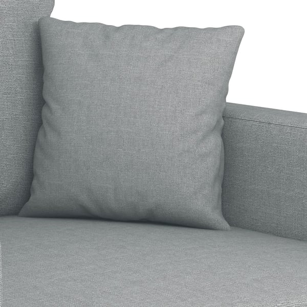 vidaXL sofasæt 4 dele med puder stof lysegrå