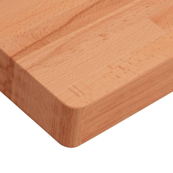 vidaXL bordplade til badeværelse 60x40x4 cm massivt bøgetræ