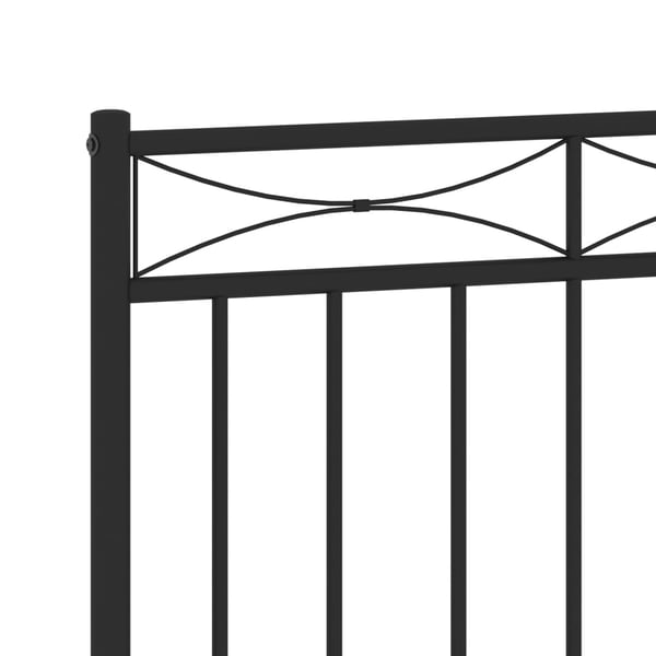 vidaXL Sengegavl i metall svart 135 cm