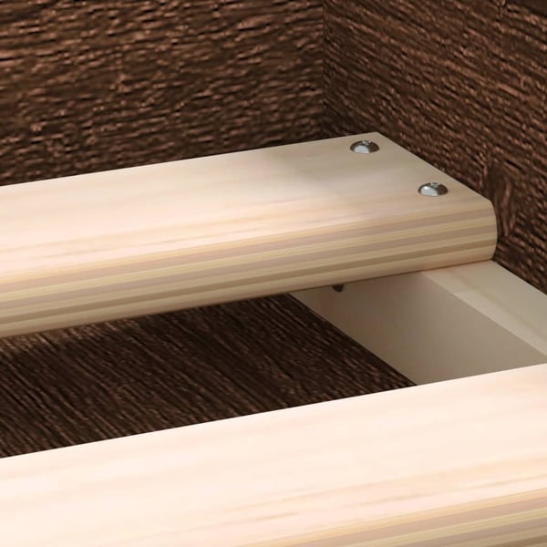 vidaXL Sengeramme brun eik 100x200 cm
