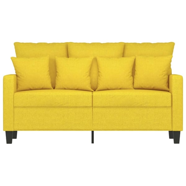 vidaXL 2-personers sofa 120 cm stof lysegul