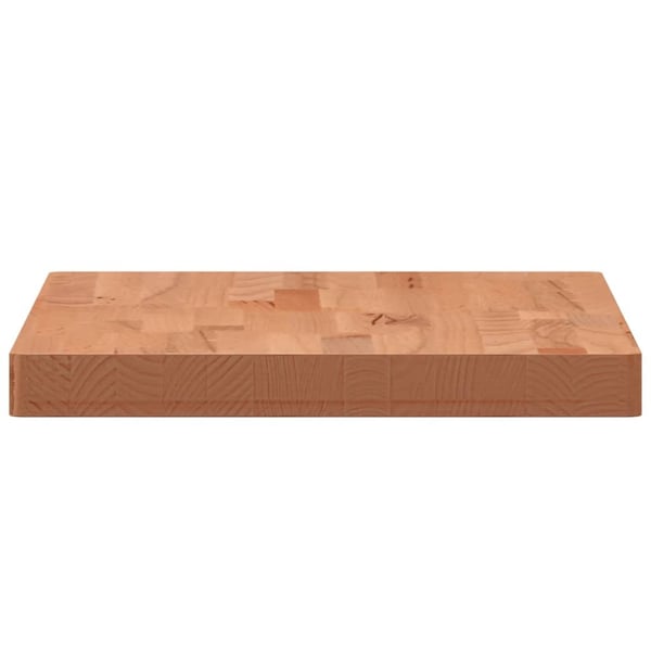 vidaXL Benkeplate til bad 80x40x4 cm heltre bøketre