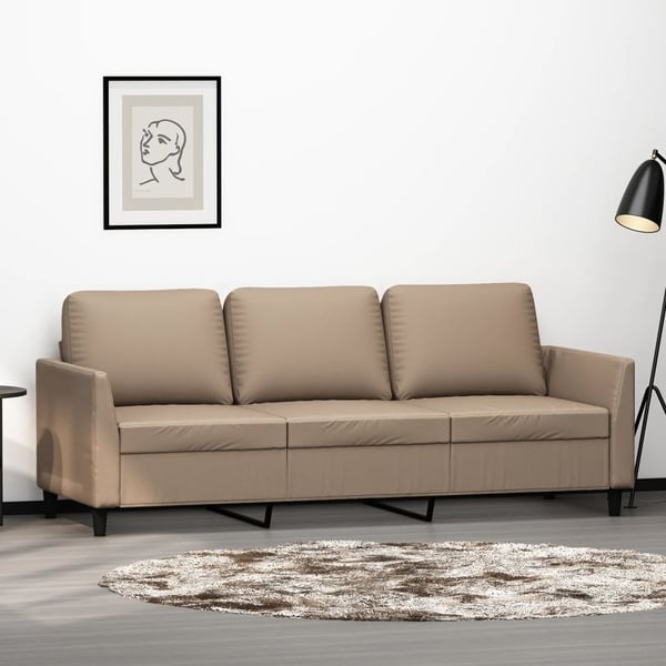 vidaXL 3-personers sofa 180 cm kunstlæder cappuccino