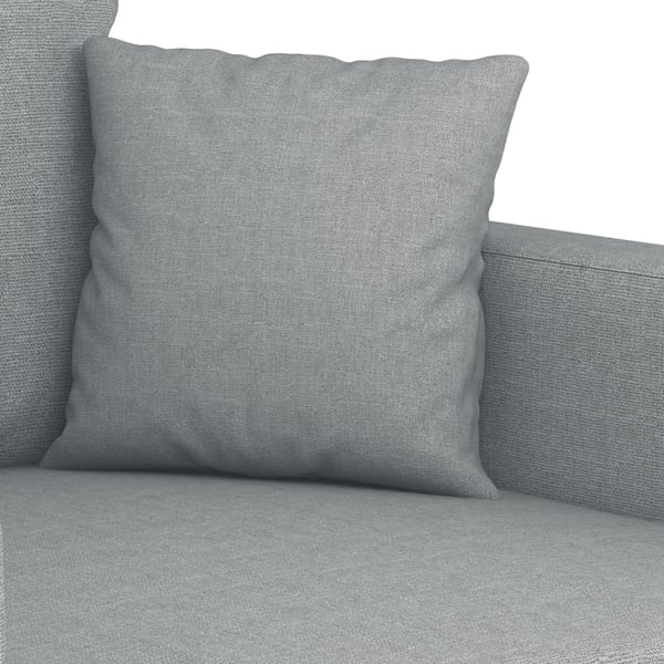 vidaXL sofasæt 3 dele med hynder stof lysegrå