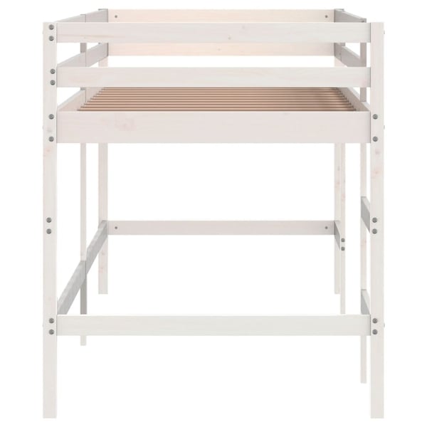 vidaXL højseng med stige 90x190 cm massivt fyrretræ