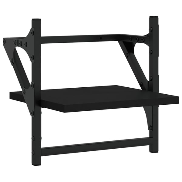 vidaXL væghylder med stænger 2 stk. 30x25x30 cm sort