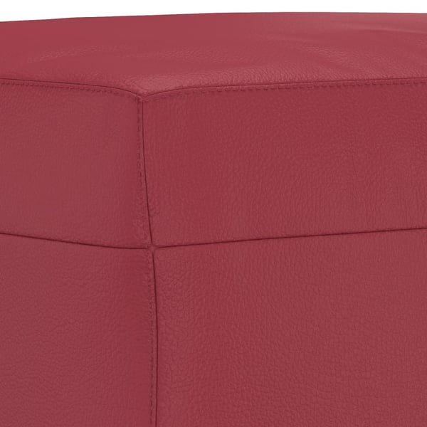 vidaXL sofasæt 3 dele med hynder kunstlæder vinrød