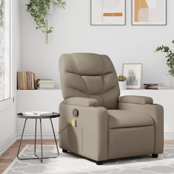 vidaXL massagestol kunstlæder cappuccino