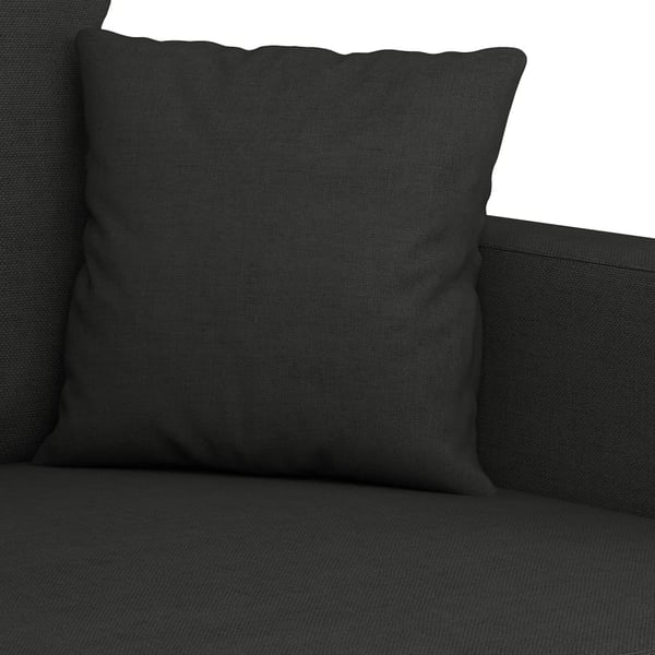 vidaXL sofasæt 3 dele med hynder stof sort