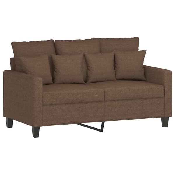 vidaXL sofasæt 4 dele med puder stof brun