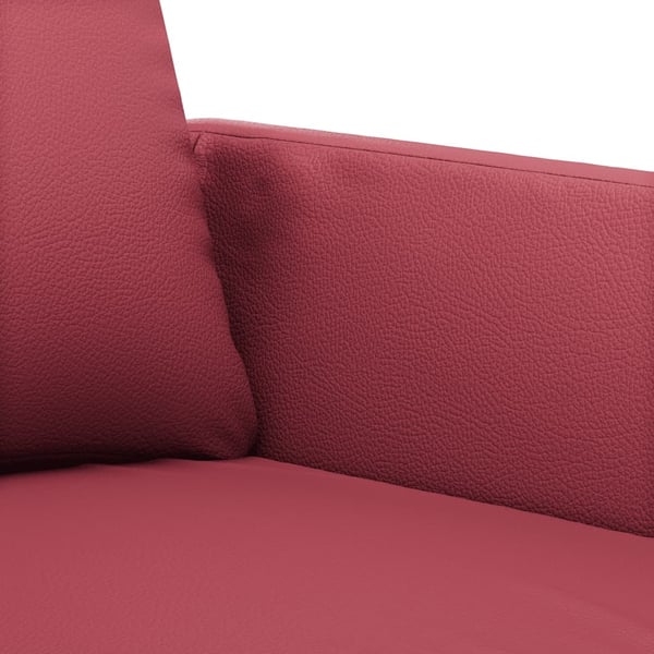 vidaXL 3-personers sofa 180 cm kunstlæder vinrød