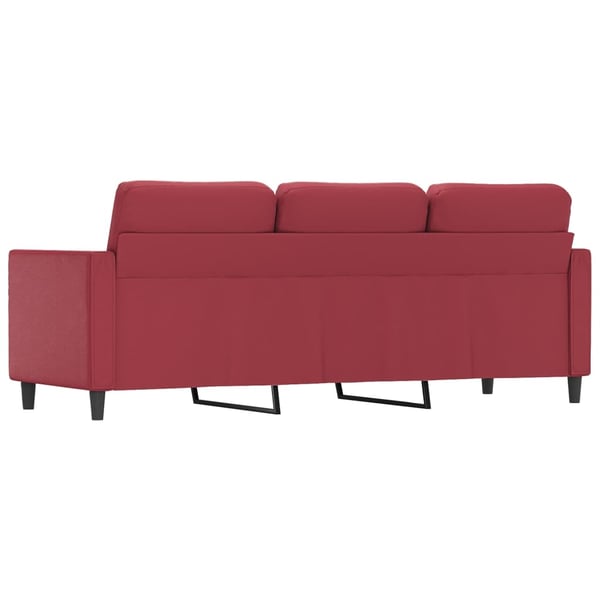 vidaXL 3-personers sofa 180 cm kunstlæder vinrød
