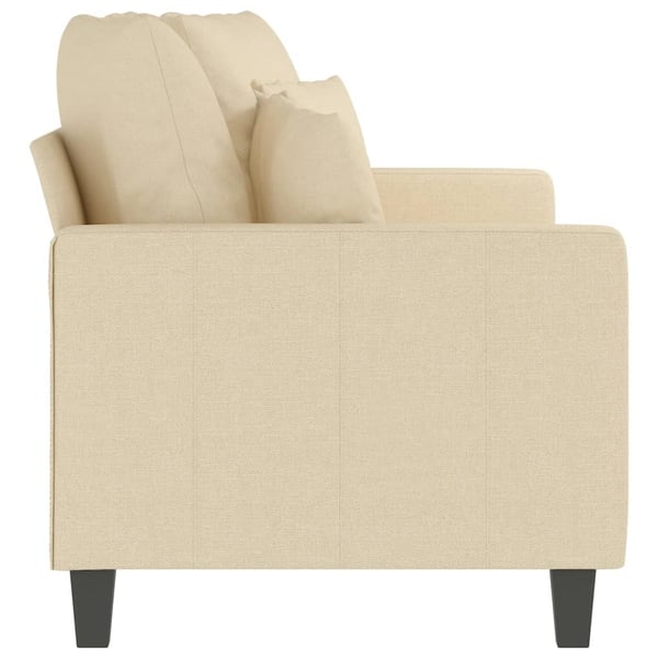 vidaXL 2-sitssoffa gräddvit 140 cm tyg