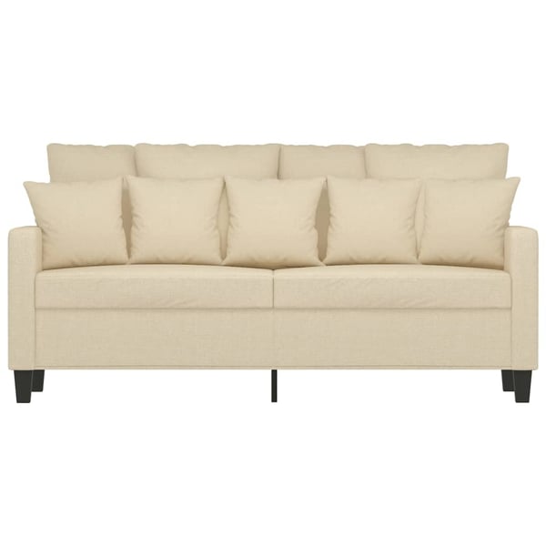 vidaXL 2-sitssoffa gräddvit 140 cm tyg