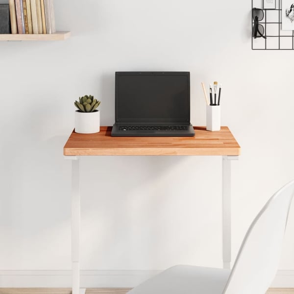 vidaXL Bordplate 60x40x2,5 cm rektangulær heltre bøketre