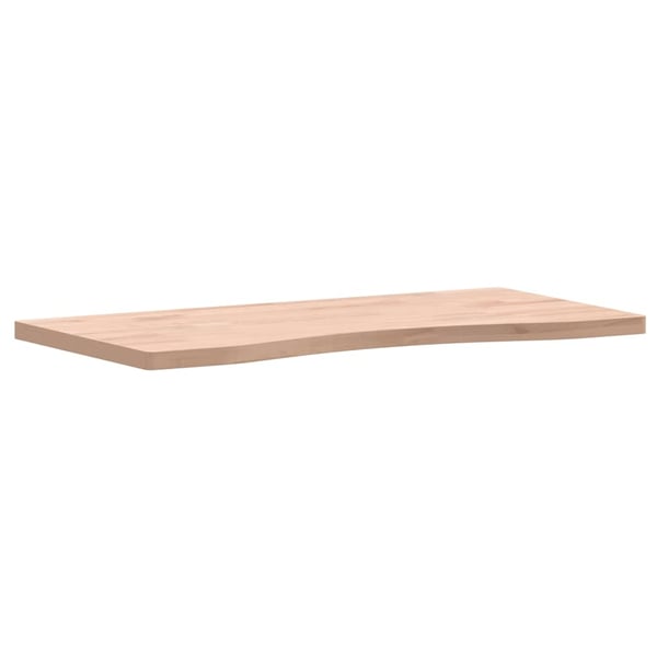 vidaXL skrivebordsplade 80x(36-40)x2,5 cm massivt bøgetræ