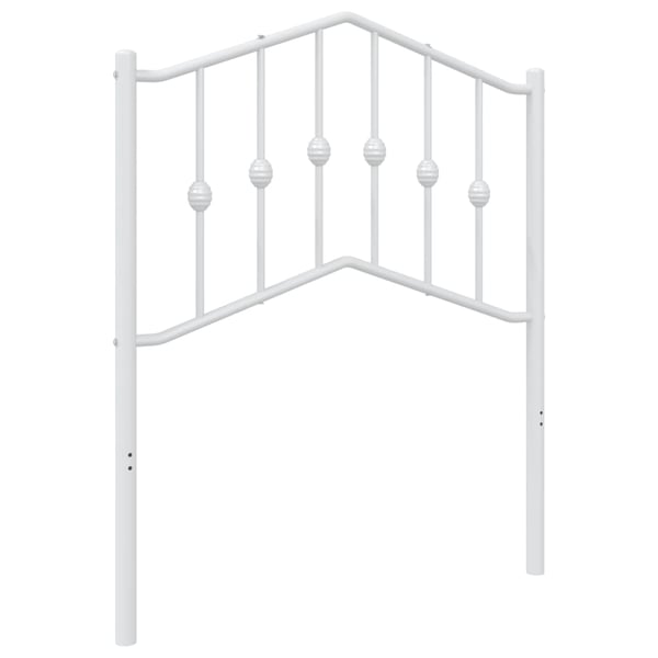 vidaXL Utskiftbar sengegavl i metall hvit 75 cm