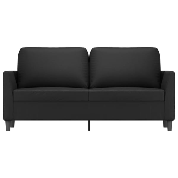 vidaXL 2-personers sofa 140 cm kunstlæder sort