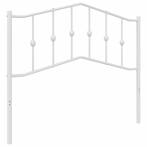 vidaXL Utskiftbar sengegavl i metall hvit 107 cm