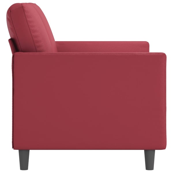 vidaXL 2-sitssoffa vinröd 120 cm fuskläder