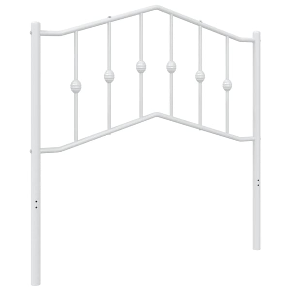vidaXL Utskiftbar sengegavl i metall hvit 90 cm