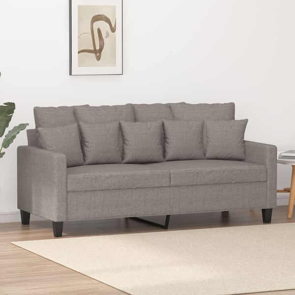 vidaXL 2-personers sofa 140 cm stof gråbrun