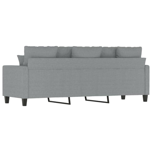vidaXL 3-sitssoffa ljusgrå 180 cm tyg