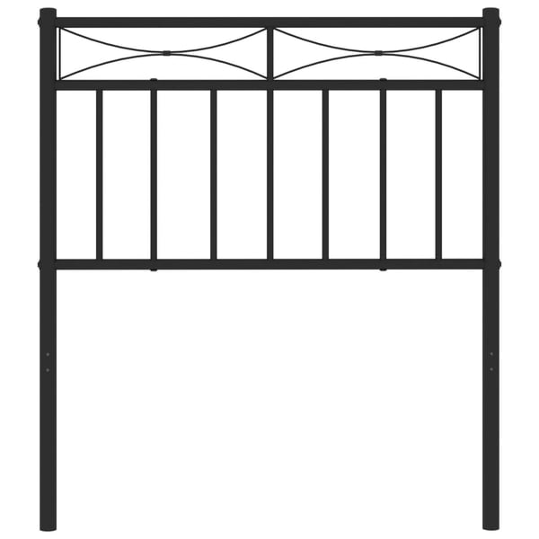 vidaXL Utskiftbar sengegavl i metall svart 75 cm