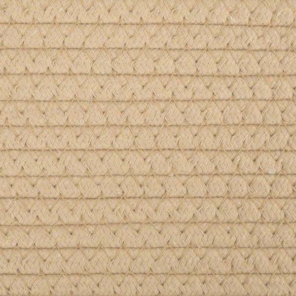 vidaXL Skittentøyskurv beige og hvit Ø60x36 cm bomull