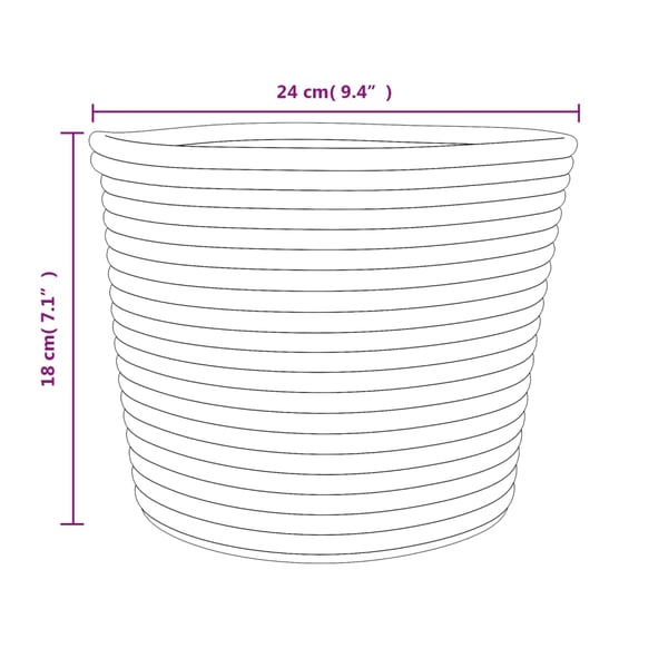 vidaXL Oppbevaringskurver 2 stk brun og hvit Ø24x18 cm bomull