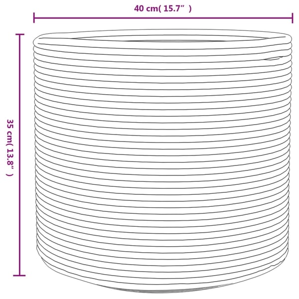 vidaXL Förvaringskorg grå och vit Ø40x35 cm bomull
