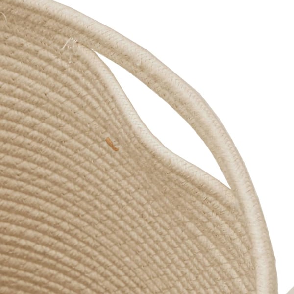 vidaXL Oppbevaringskurv med lokk svart og beige Ø37x50 cm Bomull