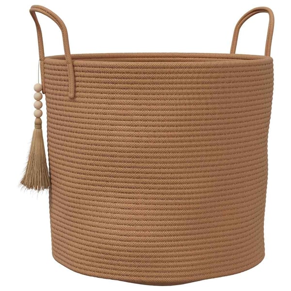 vidaXL opbevaringskurv Ø40x35 cm bomuld brun