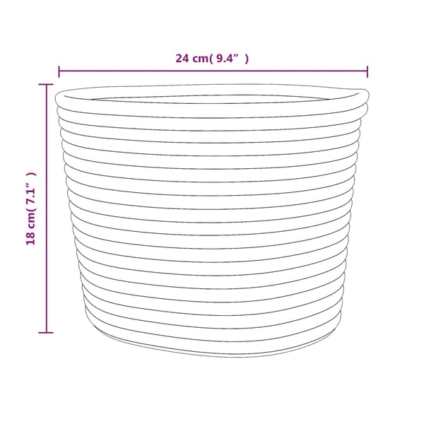 vidaXL opbevaringskurve 2 stk. Ø24x18 cm bomuld grå og hvid