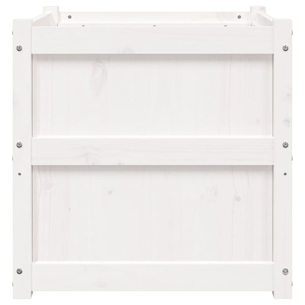 vidaXL plantekasse 60x60x60 cm massivt fyrretræ hvid