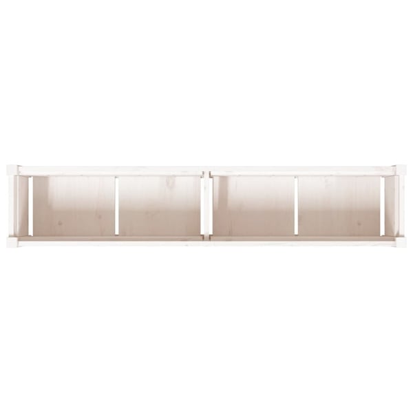 vidaXL plantekasse 150x31x31 cm massivt fyrretræ hvid