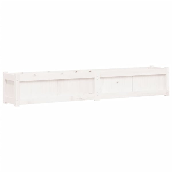 vidaXL Plantekasser 2 stk hvit heltre furu